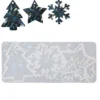 Silikonform, Holografie-Effekt, Tanne, Eiskristall, Stern, 18,6cm x 8,2cm x 0,7cm, lebensmittelecht