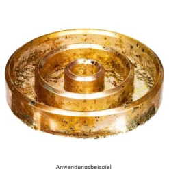 Silikonform Kerzenhalter Stabkerze, Größe Objekt: 2,4cm hoch, Ø 13,9cm