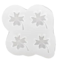 Silikonform Kleeblätter, 7,4cm x 0,9cm x 6,4cm, 4 Kleeblätter