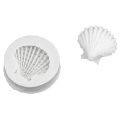 Silikonform, Muschel, Ø5,5cm, 1,5cm hoch, transluzent