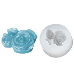 Silikonform Rosen, Größe fertiges Objekt: 7,8cm x 6,4cm x 2,8cm