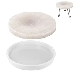 Silikonform, runde Scheibe/Tischplatte, Ø42,5cm, 5,5cm hoch, transluzent, lebensmittelecht
