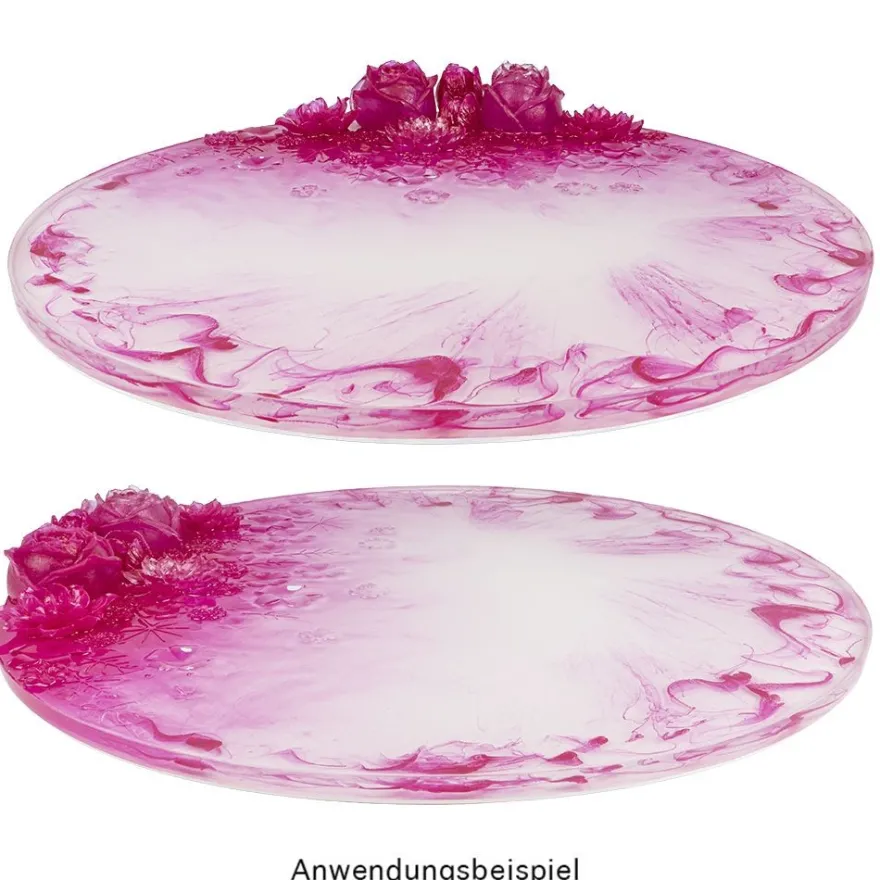 Silikonform, runde Scheibe/Tischplatte, Ø48,5cm, 5,5cm hoch, transluzent, lebensmittelecht