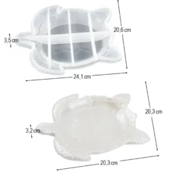 Silikonform, Schale Schildkröte, 24,1cm x 20,6cm x 3,5cm, transluzent, lebensmittelecht