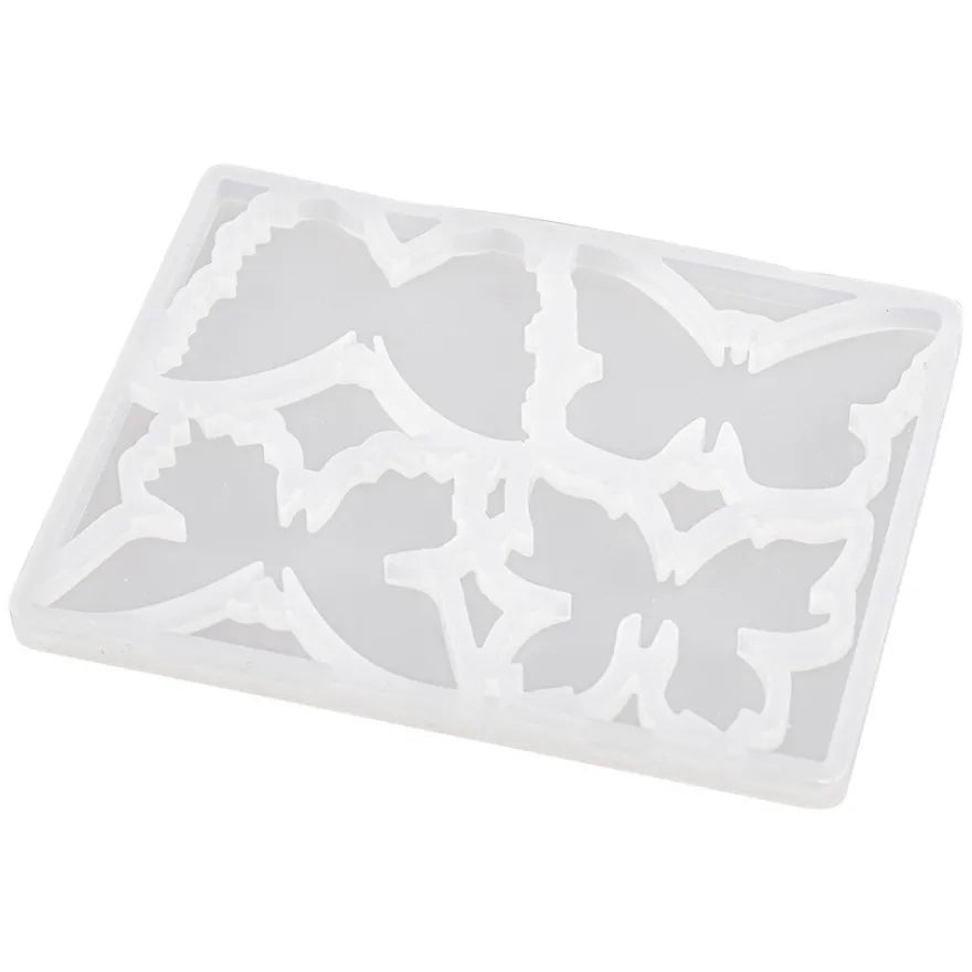 Silikonform, Schmetterlinge 1, 8,8cm x 0,5cm x 7cm, 4 Designs, lebensmittelecht