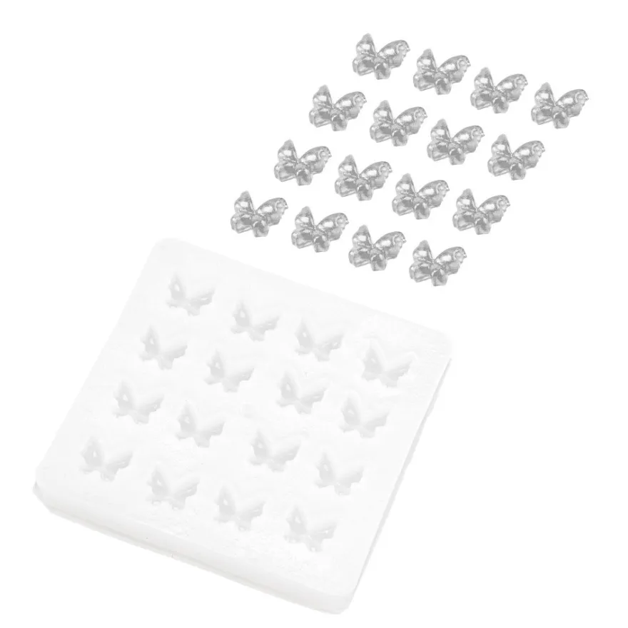 Silikonform, Schmetterlinge 3, 5,6cm x 0,5cm x 5,6cm, 16 Schmetterlinge