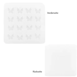Silikonform, Schmetterlinge 3, 5,6cm x 0,5cm x 5,6cm, 16 Schmetterlinge