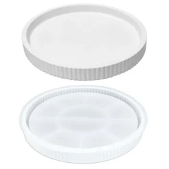 Silikonform, Tablett mit Rillen, Ø22,5cm, 2,6cm hoch, transluzent, lebensmittelecht