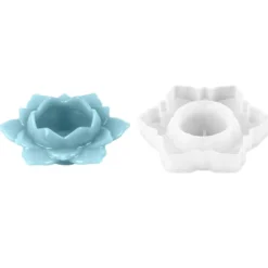 Silikonform Teelichthalter Seerose, Größe fertiges Objekt: 11,7cm x 10,1cm x 4cm