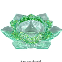 Silikonform Teelichthalter Seerose, Größe fertiges Objekt: 11,7cm x 10,1cm x 4cm