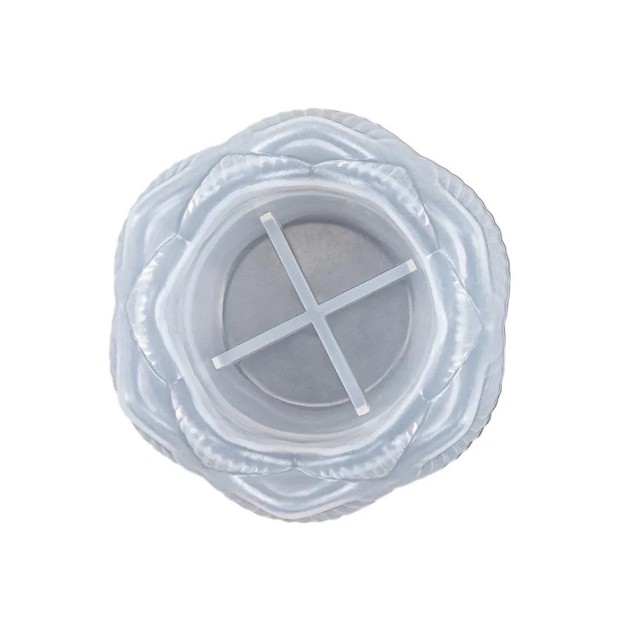 Silikonform Teelichthalter Lotusblüte, Größe fertiges Objekt: 7,6cm x 8,1cm x 3,9cm