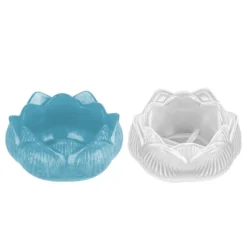 Silikonform Teelichthalter Lotusblüte, Größe fertiges Objekt: 7,6cm x 8,1cm x 3,9cm