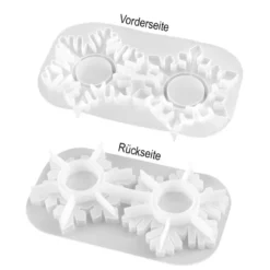 Silikonform Teelichthalter Eiskristalle, 21cm x 12cm x 3cm, lebensmittelecht