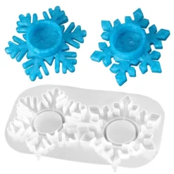 Silikonform Teelichthalter Eiskristalle, 21cm x 12cm x 3cm, lebensmittelecht