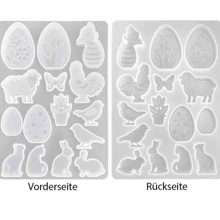 Silikonform, Tiere/Frühling, DIN A4, verschiedene Designs, lebensmittelecht