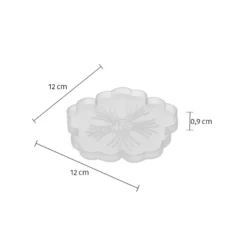 Silikonform Untersetzer 1, Größe 11,6cm x 11,6cm x 0,7cm