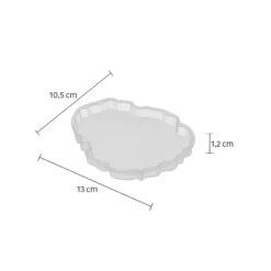 Silikonform Untersetzer 4, Größe 12,3cm x 9,6cm x 1cm