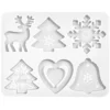Silikonform Weihnachtliche Formen 2, 6 verschiedene Formen