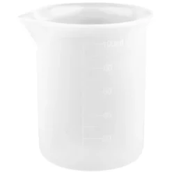 Silikon-Messbecher antihaft, je 100 ml Fassungsvermögen, weiß transluzent, 6 Stück