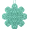 Silikon-Spülschwamm "Blüte", 12cm Ø, mint