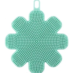 Silikon-Spülschwamm "Blüte", 12cm Ø, mint