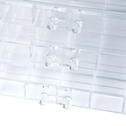 Sortier-/Aufbewahrungsbox mit 3 Schubladen, 72 Fächer, transparent