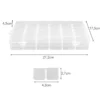 Sortierbox mit 36 Fächern, 27,2cm x 17,5cm x 4,5cm, 36 Fächer à 4,3cm x 2,7cm, transparent