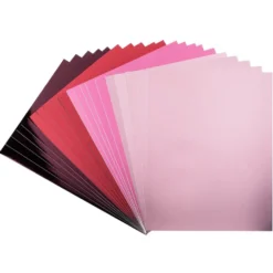 Spiegel-Karton, DIN A4, 200 g/m², je 5x flieder, rosa, pink, violett, 20 Bogen