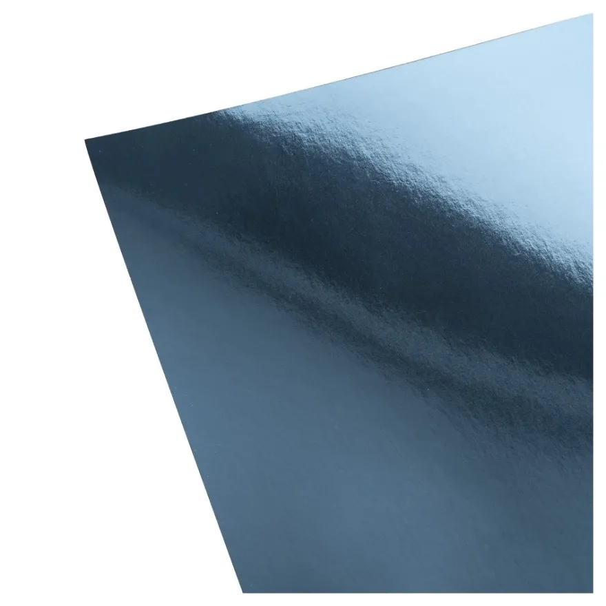 Spiegelkarton, DIN A4, 200g/m², 20 versch. Farben, weiße Rückseite, 20 Bogen