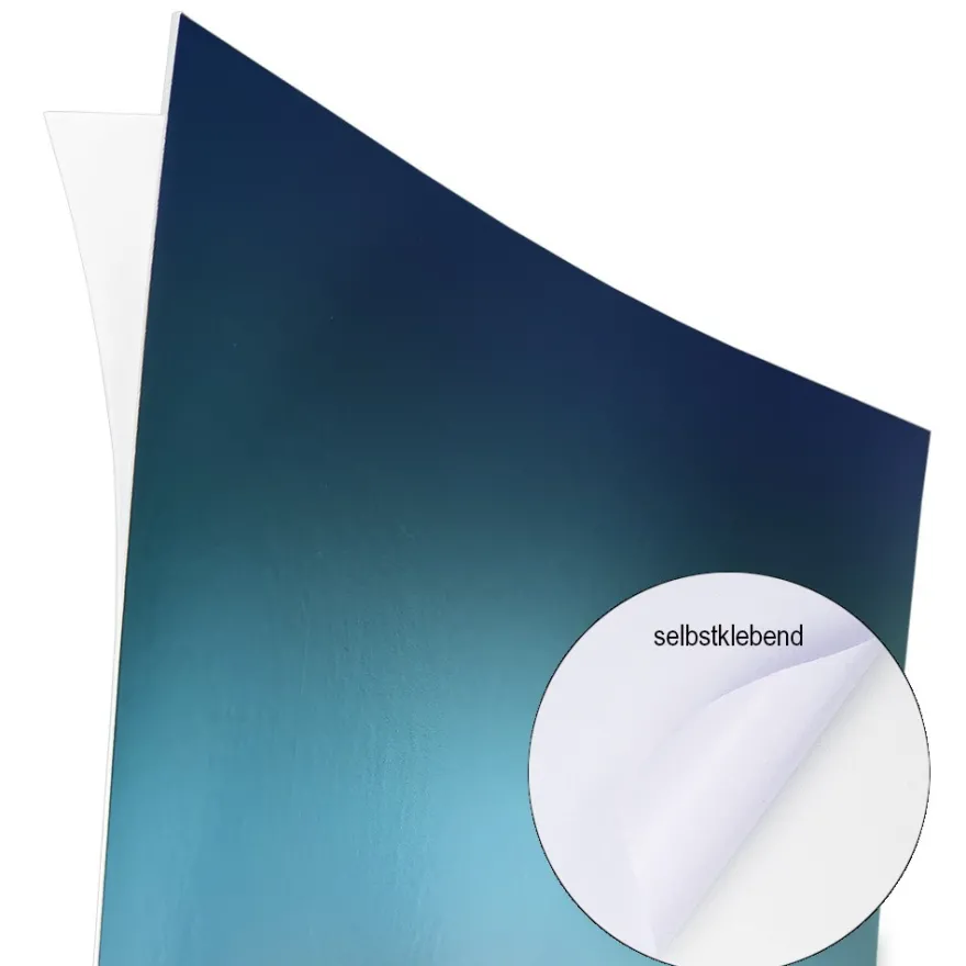 Spiegelkarton, Farbverlauf, DIN A4, selbstklebend, 200g/m², 2x 10 Designs, 20 Bogen