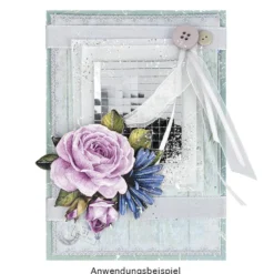 Spiegel-Mosaik-Sticker, 9,7cm x 29,6cm, selbstklebend, silber