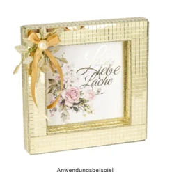 Spiegel-Mosaik-Sticker, 9,7cm x 29,6cm, selbstklebend, gold