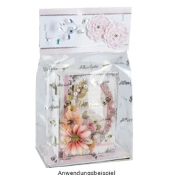 Spitzen-Blüten, mit Perlen, Ø 5cm, rosa, 10 Stück