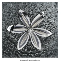 Stabperlen, geriffelt, 5,4cm x 0,7cm x 1cm, silber, 11 Stück