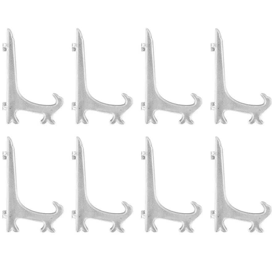 Staffeleien, für Rahmen & Bilder, 20,1cm x 12,6cm, klappbar, klar, 8 Stück