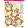 Stanzbogen, Anhänger für Wabenkunst, DIN A4, Hase