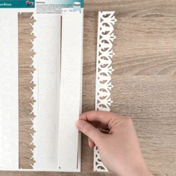 Stanzbogen, Bordüren, DIN A4, 300 g/m², 2 versch. Bogen, 5 versch. Veredelungen, 10 Bogen