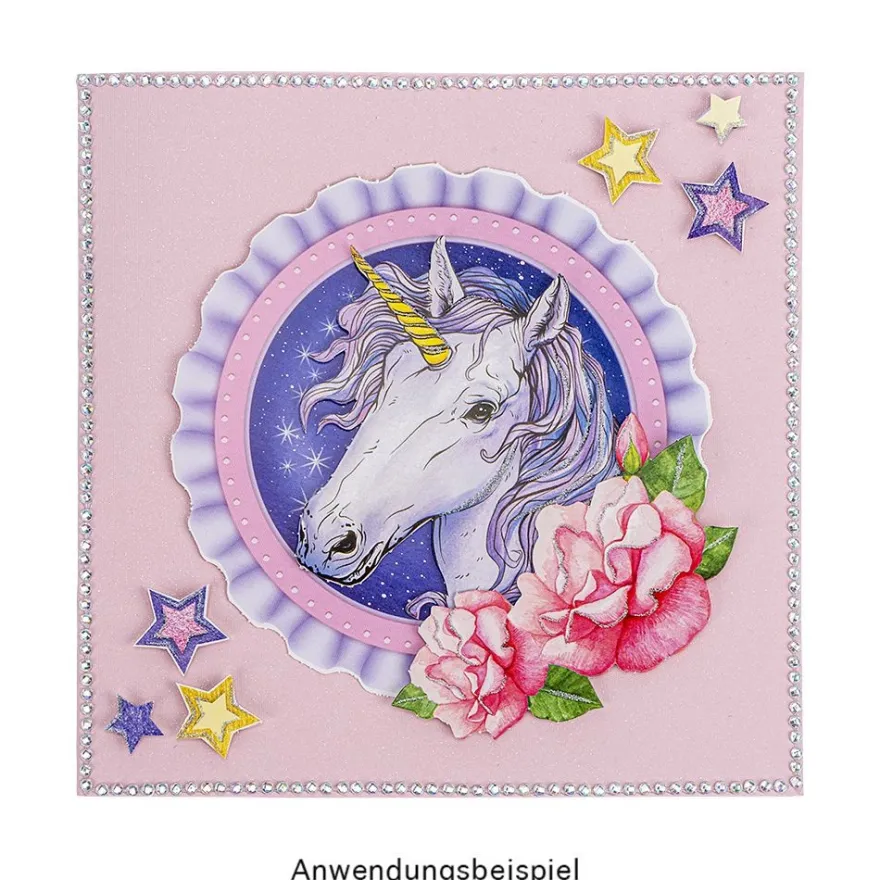 Stanzbogen, Einhorn "Moonlight", DIN A4