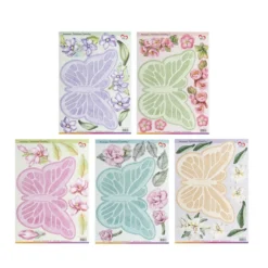 Stanzbogen, Fensterschmuck Schmetterlinge, DIN A4, 800g/m², 5 Designs, 5 Bogen