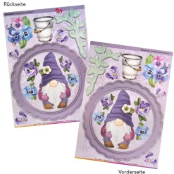 Stanzbogen, Fensterschmuck Wichtel, DIN A4, 800g/m², 5 Farben, 5 Bogen