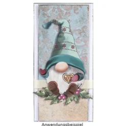 Stanzbogen, Fröhliche Winter-Wichtel, DIN A4, 800g/m², 5 Designs, 5 Bogen