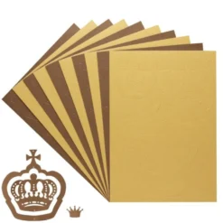 Stanzbogen, Kronen, DIN A4, gelb/gold, 10 Bogen