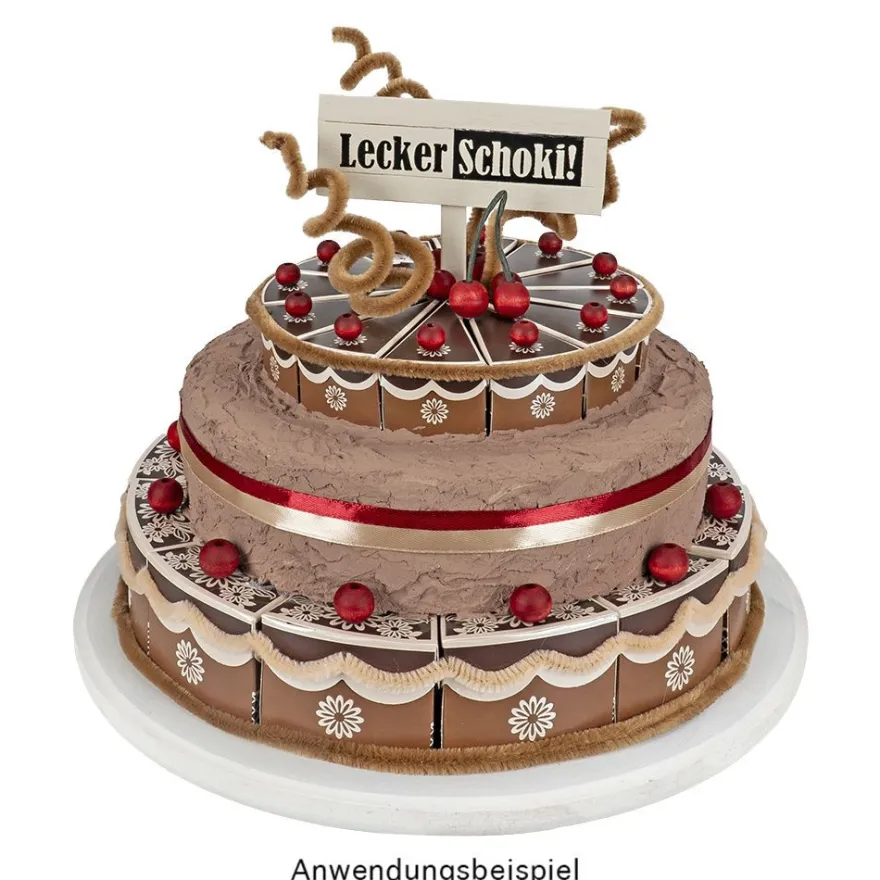 Stanzbogen, Kuchen-Schachteln, Design 3b & 3c, DIN A4, 10 Stück