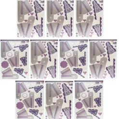 Stanzbogen, Kuchen-Schachteln, Design 1b & 1c, DIN A4, 10 Stück