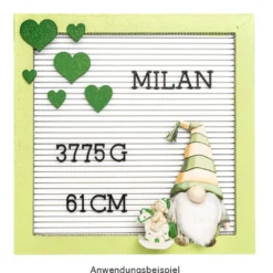 Stanzbogen, Oster-Wichtel, DIN A4, 800g/m², 5 Farben, 5 Bogen