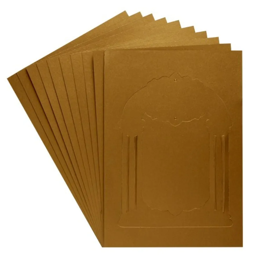 Stanzbogen, Pavillon/Torbogen, 17,5 x 25 cm, gold, 10 Bogen