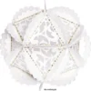 Stanz-Ornament mit Wellenkontur, perlmutt, Ø7,3 cm, 100 Stück