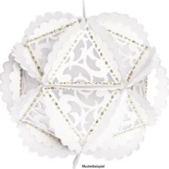 Stanz-Ornament mit Wellenkontur, perlmutt, Ø7,3 cm, 100 Stück