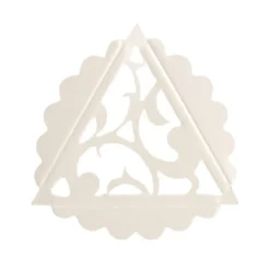 Stanz-Ornament mit Wellenkontur, perlmutt, Ø7,3 cm, 100 Stück