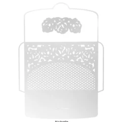 Stanzschablone, Briefumschlag mit Blütenornament, 2 Stück
